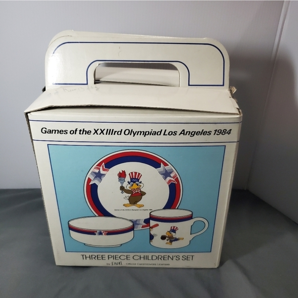 1984 Los Angeles Olympics Children's Set by Pfaltzgraff - Multicolor
